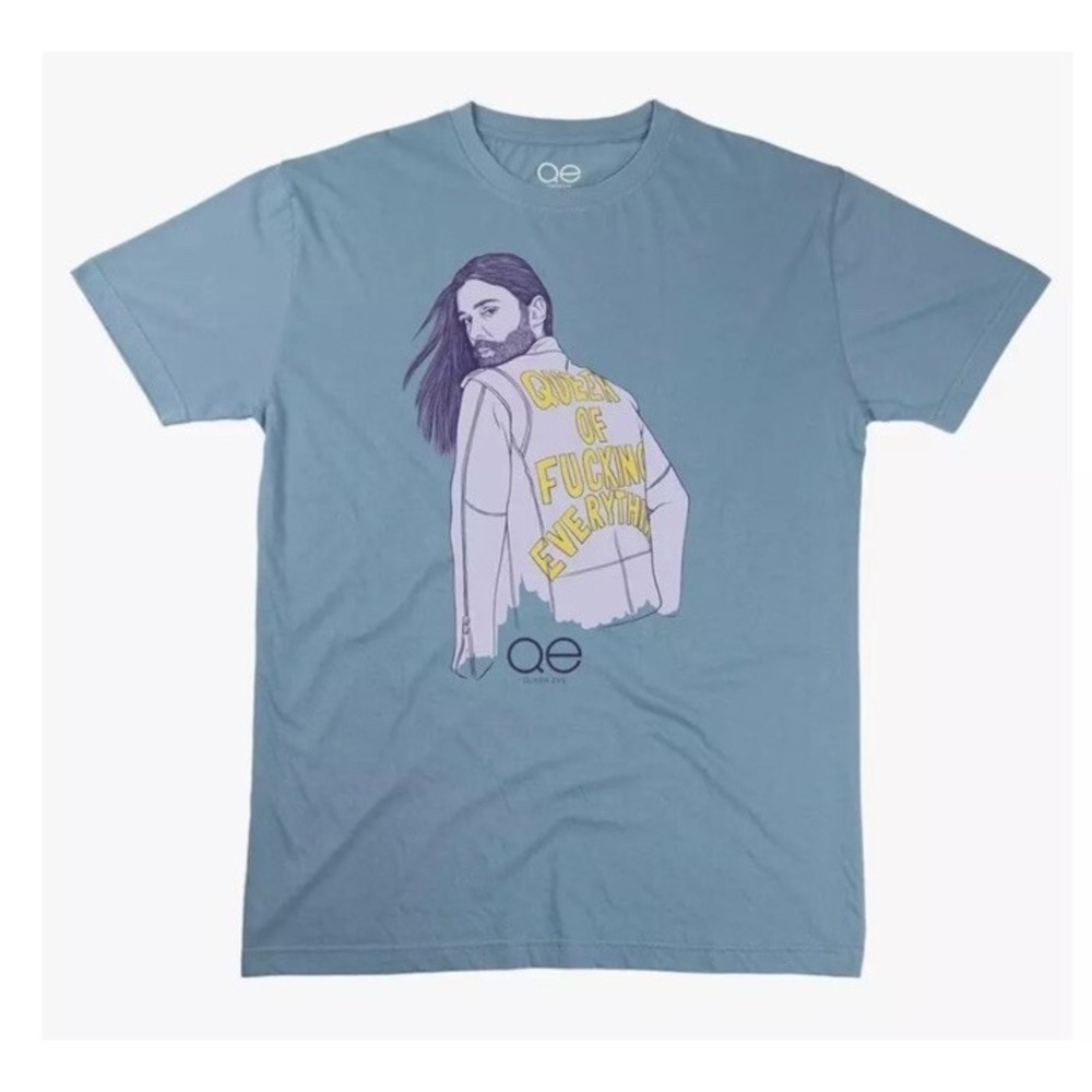 Queer Eye T-Shirt Tee Queen Of F…ng Everything Unisex Blue XXX-Large LGBT NWT